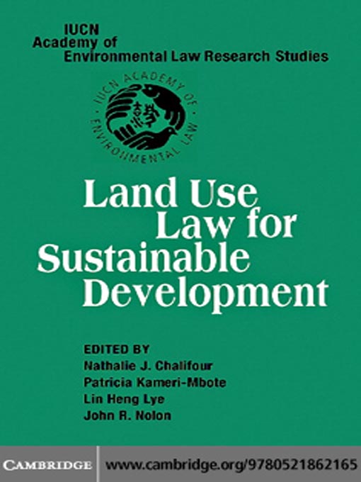 Title details for Land Use Law for Sustainable Development by Nathalie J. Chalifour - Available